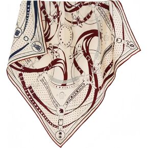 Silk-Wool Blend Square Scarf 26"x26" Softness Warmth Breathable Printed Style Headscarf in Kuwait