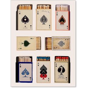 Ace of Spades Playing Card Poster Fashion Poker Canvas Wall Art Vintage Minimalist Prints Modern Trendy Bar Cart Wall Decor for Dorm Room Bedroom 12X16 inch Unframed in Saudi Arabia