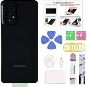 GREEN FUSION Compatible with Galaxy A23 5G Back Cover Replacement, A23 5G SM-A236 Back Housing Door with Pre-Installed Camera Lens, Repair Tools & Instruction, Black in Kuwait