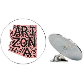 Arizona State Shape Cute Letters Native Local Metal 0.75" Lapel Hat Pin Tie Tack Pinback in Kuwait