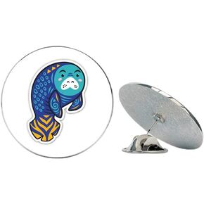 Cute Manatee Drawing Metal 0.75" Lapel Hat Pin Tie Tack Pinback in Kuwait