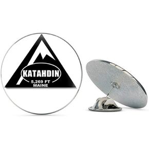Triangle Shaped Katahdin (rv Climb Hike Maine me) Metal 0.75" Lapel Hat Pin Tie Tack Pinback in Kuwait