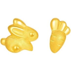 Bunny Carrot Stud Earrings for Girls Kids Minimalist Tiny Cute Gold Silver Asymmetrical Easter Animal Rabbit Hypoallergenic Post Earrings Easter Lover Jewelry Gifts in Kuwait