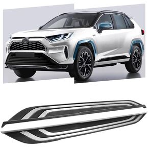 2 قطعة لوحات تشغيل مناسبة لـ 2019 2020 2021 2022 2023 2024 2025 Toyota RAV4 & 2021 2022 2023 2024 Toyota RAV4 Prime OE Style Matte Black الألومنيوم خطوات جانبية Nerf Bars Step Board Accessories in Kuwait
