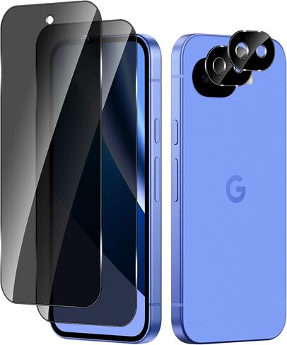 واقي شاشة الخصوصية لهاتف Google Pixel 9 Pro XL، طبقة حماية من الزجاج المقوى بصلابة 9H [عبوة من قطعتين + 2] واقي عدسة الكاميرا [تغطية كاملة] [مضاد للتجسس] [مقاوم للخدش] لهاتف Google Pixel 9 Pro XL in Saudi Arabia