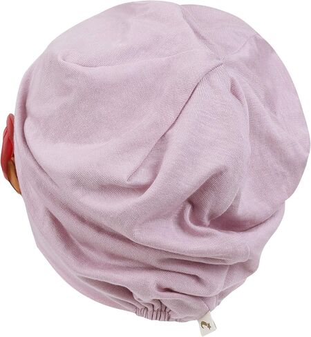 قبعة نوم من ililily Tencel Lyocell ذات زخرفة زهرة العلاج الكيميائي لتساقط الشعر، غطاء رأس فائق النعومة وقابل للتمدد in Kuwait