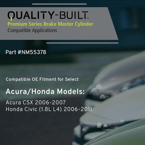 QUALITY-BUILT Premium Brake Master Cylinder with Reservoir NM55378 - Compatible with 2006-2011 Acura/Honda (Civic,CSX) in Kuwait