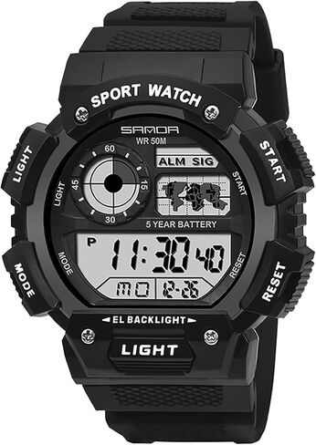 Gosasa Mens Camouflage Sport Watch Military Multifunction Watch Big Face Dual-Display Alarm Waterproof Chrono Digital Watch for Men Indoor Outdoor in Saudi Arabia