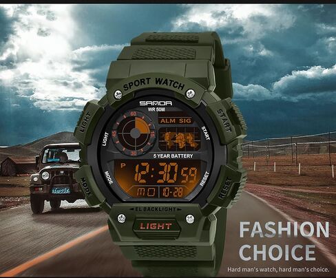 Gosasa Mens Camouflage Sport Watch Military Multifunction Watch Big Face Dual-Display Alarm Waterproof Chrono Digital Watch for Men Indoor Outdoor in Saudi Arabia
