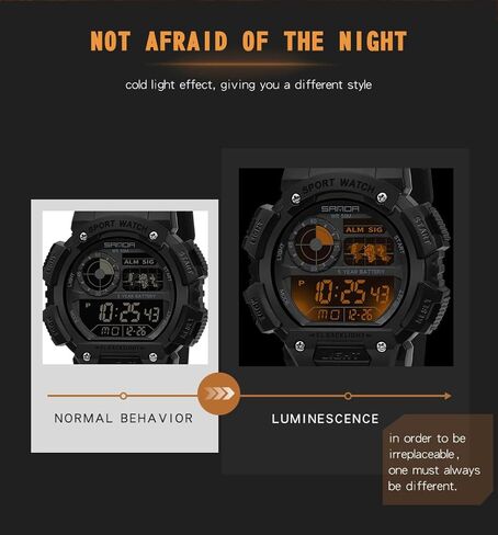 Gosasa Mens Camouflage Sport Watch Military Multifunction Watch Big Face Dual-Display Alarm Waterproof Chrono Digital Watch for Men Indoor Outdoor in Saudi Arabia