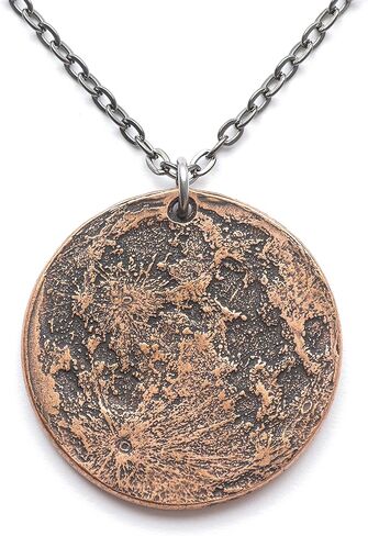 Copper Moon Necklace - Large | Lunar Reminder Large Coin Jewelry | 1.5" Solid Copper Pendant | Handmade by Shire Post Mint | in Kuwait