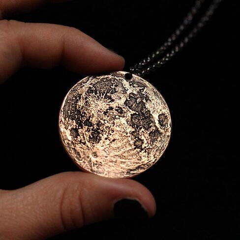 Copper Moon Necklace - Large | Lunar Reminder Large Coin Jewelry | 1.5" Solid Copper Pendant | Handmade by Shire Post Mint | in Kuwait