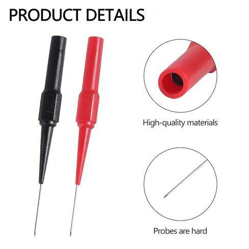 10pcs Multimeter Test Leads Extention Back Probes Sharp Needle Micro Pin Stainless Steel Tipped Tip for Banana Socket Tester in Saudi Arabia