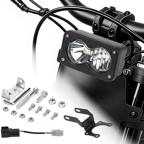 طقم ترقية المصباح الأمامي لـ Surron Light Bee X Talaria Sting R MX4 Segway X260 مصباح أمامي LED مقاوم للماء مع دعامة تثبيت 20 وات 6000-6500 كلفن ضوء عالي السطوع (أبيض) in Kuwait