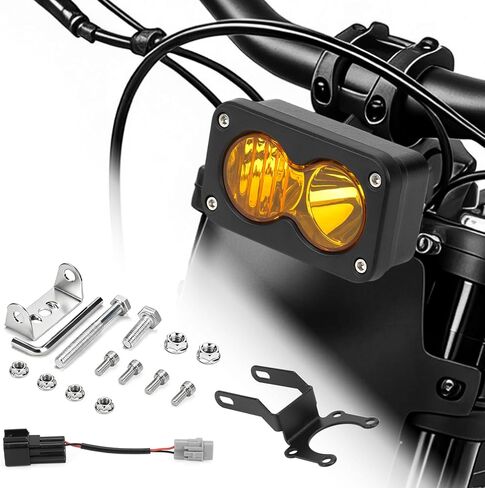 طقم ترقية المصباح الأمامي لـ Surron Light Bee X Talaria Sting R MX4 Segway X260 مصباح أمامي LED مقاوم للماء مع دعامة تثبيت 20 وات 6000-6500 كلفن ضوء عالي السطوع (أبيض) in Kuwait