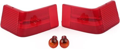 GZYF Red Rear Tour Pak Accent Light Lens Cover Kit Turn Signal Taillight Brake Light Cover Amber Bulbs Replacement for Harley Tour Glide Electra Glide Ultra Classic FLTCU FLHTCU 1989-2013 in Saudi Arabia