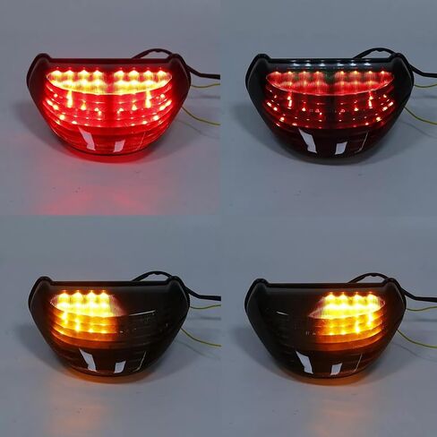 Taillight - Integrated LED Tail Brake Turn Signal Light Compatible with Kawasaki ZX12R Ninja ZX-12R 2000-2005(Black) in Kuwait
