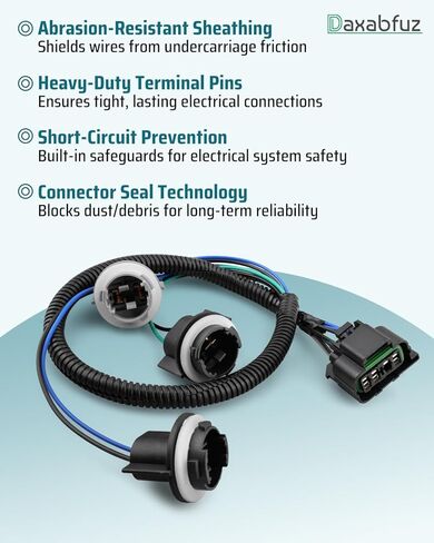 حزام أسلاك الضوء الخلفي مناسب لسيارة جي إم سي يوكون شيفروليه تاهو سوبربان 2000 2001 2002 2003 2004 2005 2006، خلفي يسار LH، استبدل 15306135 in Kuwait