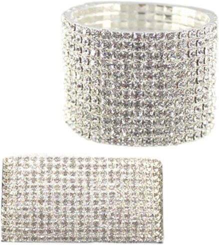 NYFASHION101 Clear Rhinestone Sparkling Pave Elastic Stretch Tennis Bracelet in Saudi Arabia