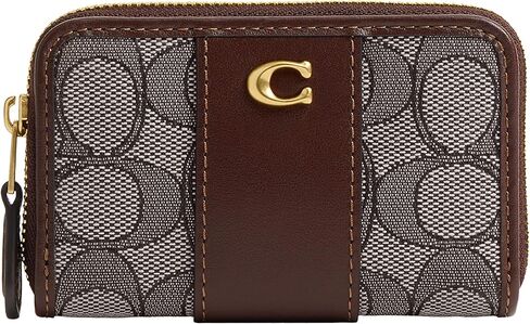 COACH Women's Essential Small Zip Around Card Case, Tan Rust in Saudi Arabia