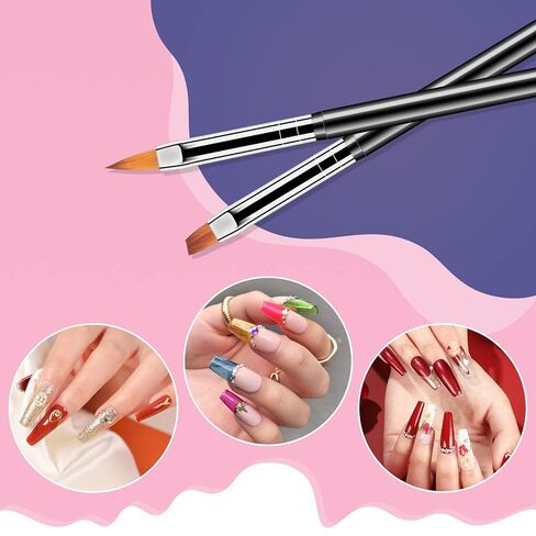 Artdone أدوات تنقيط الأظافر 6 قطع مزدوجة الأطراف مجموعة فرش طلاء الأظافر جل طلاء الأظافر فرش تصميم القلم لرسم الأظافر وفرش طلاء الأظافر فرش التفاصيل الصغيرة in Kuwait