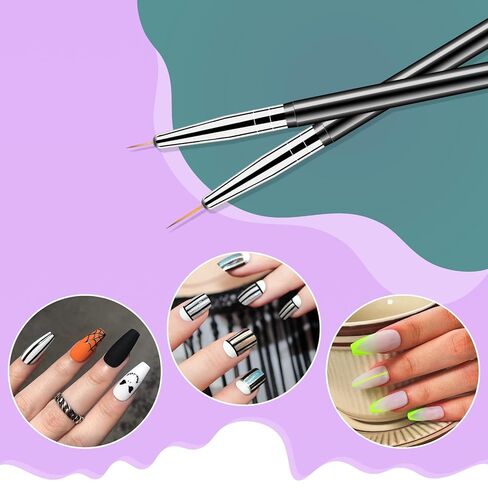 Artdone أدوات تنقيط الأظافر 6 قطع مزدوجة الأطراف مجموعة فرش طلاء الأظافر جل طلاء الأظافر فرش تصميم القلم لرسم الأظافر وفرش طلاء الأظافر فرش التفاصيل الصغيرة in Kuwait