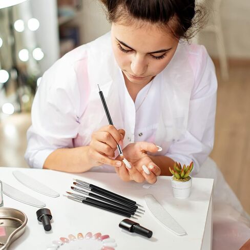 Artdone أدوات تنقيط الأظافر 6 قطع مزدوجة الأطراف مجموعة فرش طلاء الأظافر جل طلاء الأظافر فرش تصميم القلم لرسم الأظافر وفرش طلاء الأظافر فرش التفاصيل الصغيرة in Kuwait