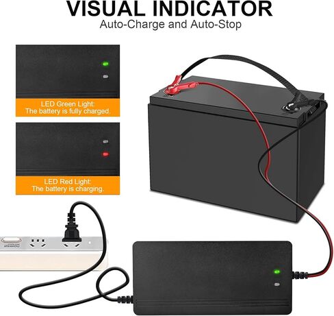 48V 10A Lithium Battery Charger 58.4V LiFePO4 Battery Charger, Battery Maintainer, Smart Charger with LED Indicator Cooling Fan for Lithium LiFePO4 Batteries in Saudi Arabia