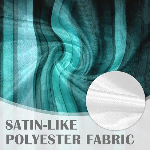 emvency 2 حزمة الستائر نافذة العلاجات، البط البري مخطط مجردة الزجاج الملمس ستائر التعتيم الستار قابل للتعديل للنوافذ غرفة المعيشة المطبخ فوق الحوض، 12x52 بوصة قضيب جيب الستائر in Kuwait