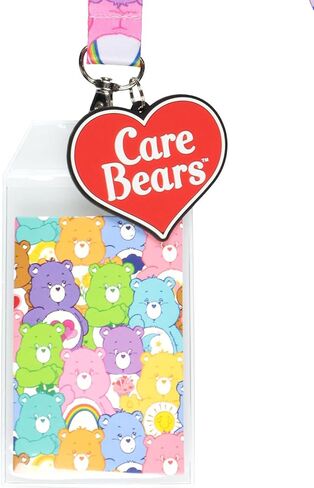 حامل شارة الهوية من Bioworld Care Bears Character Emotions Lanyard مع حلية قلب مطاطية مقاس 2 بوصة in Kuwait
