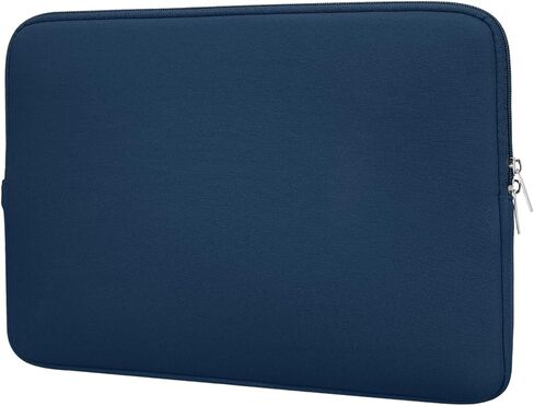 Laptop Case - Polyester Computer Sleeve Carrying Bag Shockproof Laptop Protective Cover for 14" Notebook, Dark Blue in Kuwait