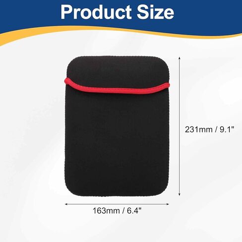 Laptop Case - Soft Computer Sleeve Carrying Bag Shockproof Laptop Protective Cover Universal for 8" Notebook, Red-Black in Kuwait