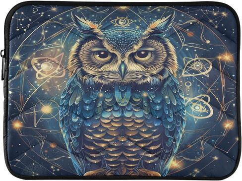 حقيبة كمبيوتر محمول ALAZA Boho Style Owl حافظة كمبيوتر محمول واقية مقاومة للماء، 13-13.3، 14 بوصة in Saudi Arabia