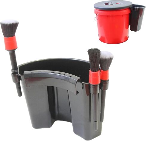 منظم دلو تفاصيل السيارة - حامل أدوات الغسيل التلقائي المحمول، أسود in Kuwait