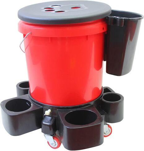 منظم دلو تفاصيل السيارة - حامل أدوات الغسيل التلقائي المحمول، أسود in Kuwait