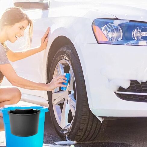 منظم دلو تفاصيل السيارة - حامل أدوات الغسيل التلقائي المحمول، أسود in Kuwait