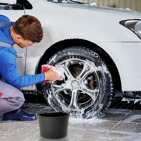 منظم دلو تفاصيل السيارة - حامل أدوات الغسيل التلقائي المحمول، أسود in Kuwait