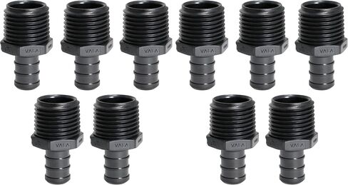 5 Pieces XFITTING 1/2" Pex x 1/2" Male NPT Adapter, Poly Alloy Pex Male, Plastic Male - Crimp Pex B, Black in Saudi Arabia