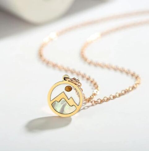 Isla & Wren Co. Gold & Mustard Seed of Faith Chain Link Bracelet, Mountain Design with Clear Inlay Charm Pendant, Adjustable Length, Fashion Jewelry for Women - Faith Hope Strength Gift Quality in Saudi Arabia