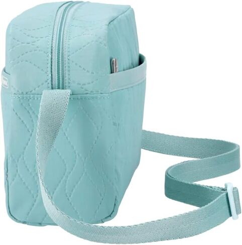 LeSportsac Tourmaline Cable Deboss Daniella Crossbody Bag, Style 2434/Color M227, Ultra-Trendy Coastal Spa Powder Blue, Unique Quilted Cable Debossed Coated Specialty Pattern in Saudi Arabia