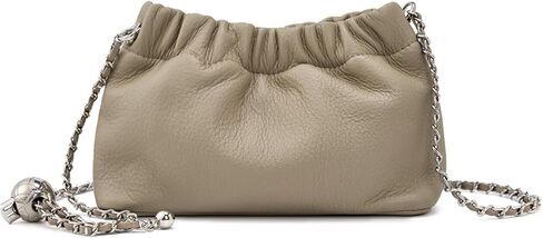 Premium Top-Grain Leather Crossbody Bag for Women Evening Purse, Trendy Dumpling Clutch Hobo Cloud Shoulder Bag in Saudi Arabia