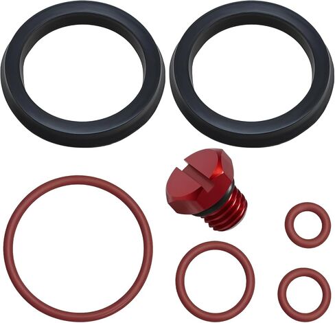 Fuel Filter Primer Rebuild Seal Kit with Billet Aluminum Air Bleeder Screw and Viton O-Rings Compatible with Chevy GMC LB7 LLY LBZ LMM LML 6.6L Duramax Fuel Filter 2001-2013 in Kuwait