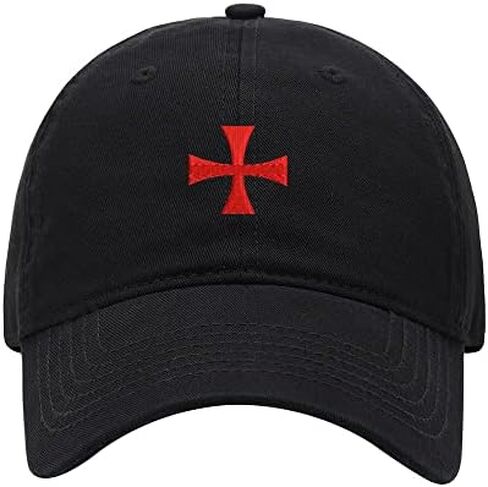 Baseball Cap Men Knights Templar Cross Embroidered Washed Cotton Dad Hat Baseball Caps in Saudi Arabia