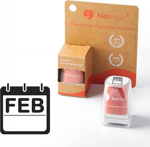 Month Date Stamp Self Inking Stamps Set - Exclusive Custom Design - Perfect for Daily Planner,Journaling Notebooks,Date Gun,Travel Hiking Camping Journal,Labels Log,Teachers (Feb) in Saudi Arabia