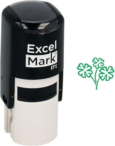 ExcelMark St. Patricks Day Rubber Stamp - Shamrock Stamp - Green Ink in Saudi Arabia
