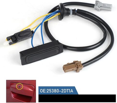 Trunk Release Button Trunk Lid Tailgate Switch 253802DT1A for Nissan Tiida 2006 2007 2008 2009 2010 2011 in Saudi Arabia