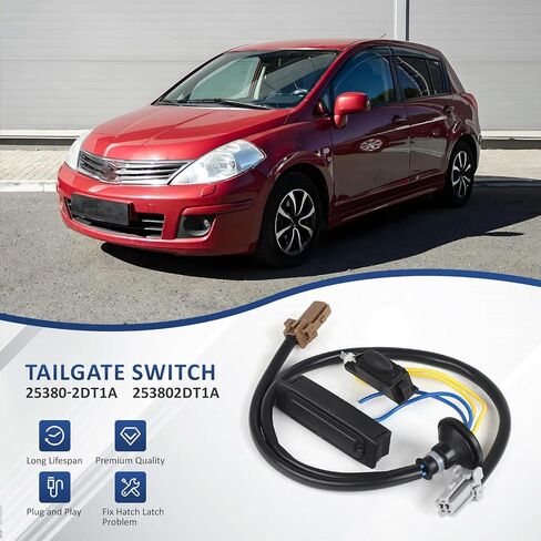 Trunk Release Button Trunk Lid Tailgate Switch 253802DT1A for Nissan Tiida 2006 2007 2008 2009 2010 2011 in Saudi Arabia