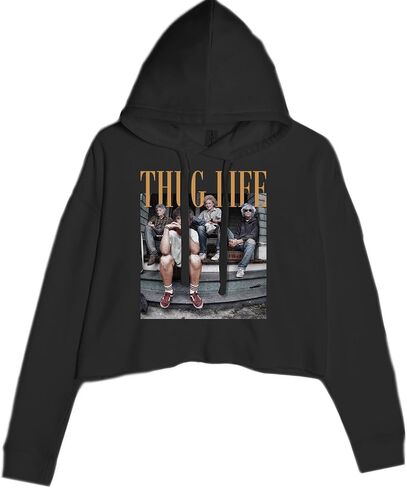 Golden Girls Thug Life Street Cropped Fleece Hoodie, Soft & Cozy, Trendy Fit in Saudi Arabia