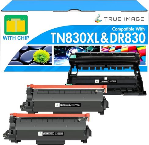 خراطيش الحبر TN830XL TN830 وحدة الطبل DR830 متوافقة مع وحدة الطبل Brother TN 830XL 830 DR 830 DR-830 للطابعة HL-L2460DW DCP-L2640DW MFC-L2820DW HL-L2405W HL-L2480DW HL-L2400D (3 حزمة) in Kuwait