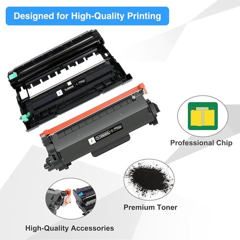 خراطيش الحبر TN830XL TN830 وحدة الطبل DR830 متوافقة مع وحدة الطبل Brother TN 830XL 830 DR 830 DR-830 للطابعة HL-L2460DW DCP-L2640DW MFC-L2820DW HL-L2405W HL-L2480DW HL-L2400D (3 حزمة) in Kuwait